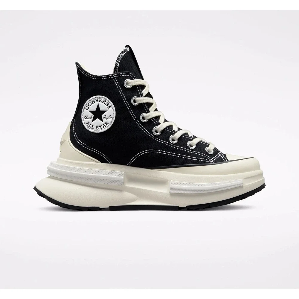 Converse Run Star Legacy CX Womens Sz 7.5 Hi Top Shoes Black/Egret/White A00869C - Picture 2 of 7